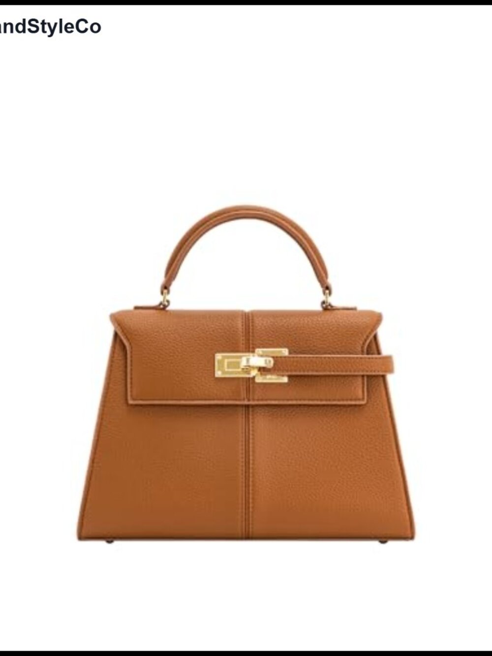Vegan Leather Satchel Top Handle Crossbody Bag Detachable Strap